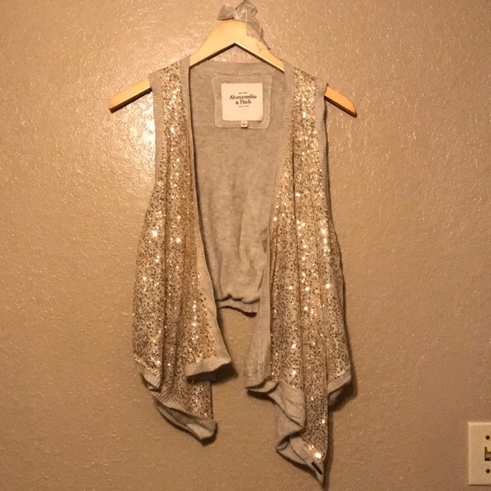 Abercrombie & Fitch Sequin Embellished Vest